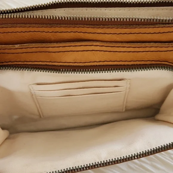 Margot Tan Leather Crossbody Bag - Picture 12 of 14